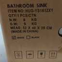 Undermount Bathroom Sink Rectangle, Hugsleek Interior Bowl Size 16 x 12 inch White Porcelain Ceramic Vessel Sink Under Counter Exterior Size 18x14in Rectangular Bath Sink Basin Lavatory Fireclay