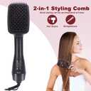 Sonew 2 In 1 Hair Dryer Brush & Straightener Blow Dryer Brush with Negative Ions Detangles & Smooths Hair Reduces Frizz & Static Styler