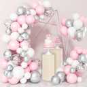 Foldable Cylinder Pedestal Stand for Parties 3pcs Columns Pedestal Display Stands Round White Cylinder Column Table Roman Pillar for Wedding Birthday Baby Shower Party Decor