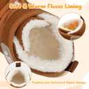 FEETCITY Baby Boots Boys Girls Infant Slippers Cozy Fleece Boots First Walking Shoes Warm Socks Newborn Crib Shoes (0-6 Months Infant, Brown)