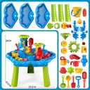 Water Table for Toddlers 1-3, Toddler Outdoor Toys Kids Summer Beach Backyard Pool Splash Activities Playsets, Water and Sand Activity Sensory Playset for Toddlers 1.5+ Years Old (8928)