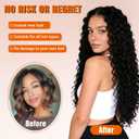 Curly Wig for Women long Black Curly Wigs 34inch 13x4x1 HD Lace Front Wigs Synthetic Middle Part Wig Upgraded Premium Human-Hair-Like Fiber Curly Wigs for Daily Party Use(Black)