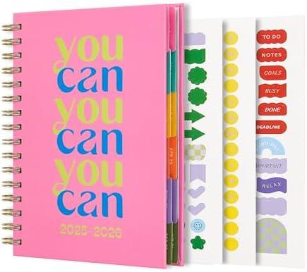 And Per Se Student Planner 2025-2026, Academic Planner July 2025 - June 2026, 8.5" × 6.2", Weekly & Monthly Lesson Plan for Students with Colorful Tabs & Stickers (Smart Letter) 2 Pack