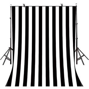 EOALOR EOA 5(W) x7(H) FT Black White Stripes Photography Backdrop Birthday Bday Party Decorations Wedding Bridal Baby Shower Family Photoshot Portrait Studio Props