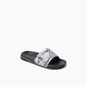 Reef Kids' One Slide Sandal, Lightweight & Water Friendly, Grey Camo Shark, 13