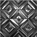 Blujellyfish Black Backsplash Tile for Kitchen Bathrrom Chevron Accent Wall Tiles 3D Wall Panels Modern Textured Decorative Tile for Luxury Home (Pack of 5)