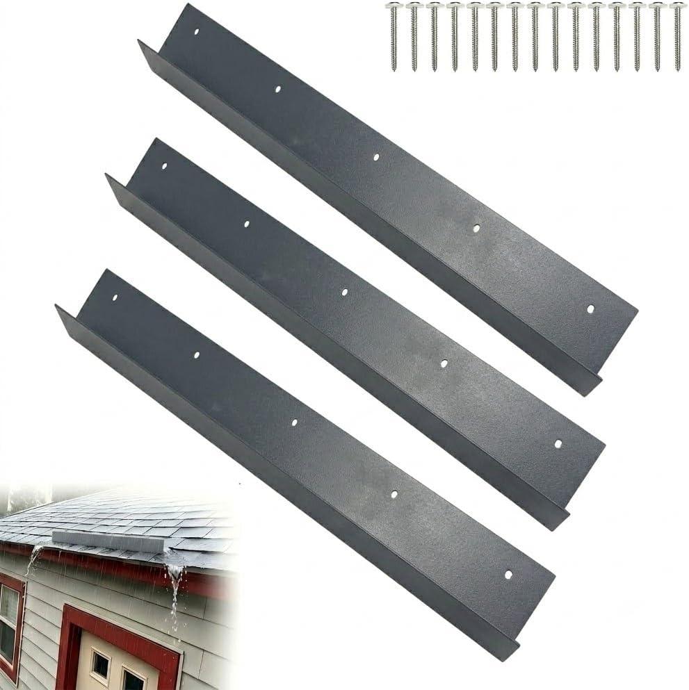 Roof Rain Diverter for Shingle Roof, 304 Stainless Steel Flat-Head Nails