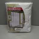 Hookless It's A Snap! Escape 3-in-1 Shower Curtain With Sheer Top Window, Flex-On Rings & Fabric Liner, 71" x 74", White