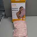 REVIX Microwavable Heating Mittens for Hands and Fingers, Heated Mittens for Women, Moist Heat Microwave Hand Warmers, Unscented Hand Muff for Hands Discomfort Relief, Pink, 1 Pair