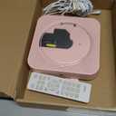 Portable CD Player with Bluetooth Desktop CD Player for Home CD Music Players with Remote Control,Timer,Built-in Dual Speakers with LED Display Home Audio Boombox FM Radio (Pink)