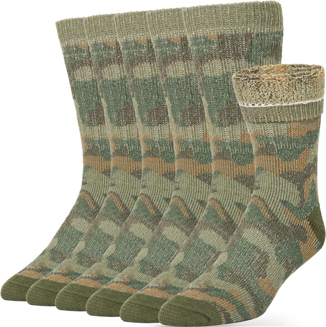 Alvada Merino Wool Hiking Socks Thermal Warm Crew Winter Boot Sock For Men & Women 3 Pairs (Small-Medium)