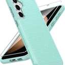 FNTCASE for Samsung Galaxy S23-FE Case: Dual Layer Protective Heavy Duty Cell Phone Cover Rugged Full Body Drop Protection Military Grade Shockproof Phone Case (Mint Green)