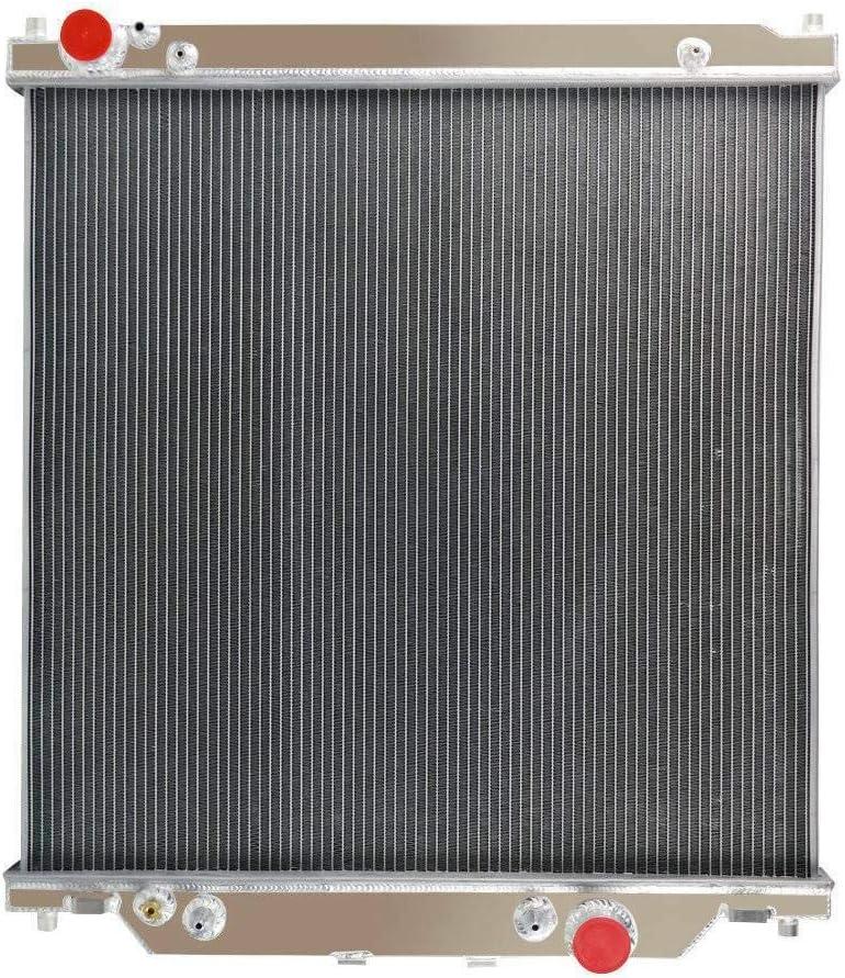 2 Row Replacement for Ford F250 F350 F450 F550 Super Duty 2003-2007 Powerstroke 6.0L Turbo Diesel, ECMRAD Aluminum Radiator 2004 2005 2006