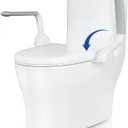 PETOUCH Toilet Safety Rails for Seniors, Heavy Duty Toilet Rails with Foldable Handles, Space-Saving Toilet Assist Arms, Toilet Bars for Elderly, Pregnant, Mobility Impaired, Support Up to 480LBS