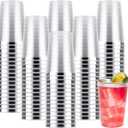 Goodluck 200PCS 12oz Silver Plastic Cups for Party, Disposable Silver Cups, Plastic Cocktail Glasses for Wedding Thanksgiving, Christmas, and Parties
