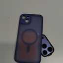 JJL for iPhone 17 Pro Case with 2 Pack Screen Protectors, Compatible with MagSafe, Full Camera Protection, Translucent Matte Magnetic Phone Cover, Deep Blue