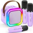 IROO Karaoke Machine for Kids, 2026 TOP Toys Birthday Gifts Ideas for Girls Ages 4, 5, 6, 7, 8, 9, 10, 12+ Years Old, Portable Mini MP3 Player with 2 Wireless Mics for Party