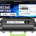 B2360 M11XH Toner Cartridge (with chip High Yield) 1-Pack Black Replacement for Dell B2360 M11XH Toner Compatible with Dell B2360 B2360d B2360dn B3460dn B3465dn B3465dnf Laser Printer Ink All-in-One