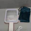 Mocado Travel Makeup Mirror with Lights,20X/1X Magnifying Mirror with Light, Double Sided Travel Mirror with 3 Color Light,Dimmable Touch,Lighted Makeup Mirror for Tabletop,Handheld,Hanging(Rose Gold)