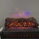 Electric Fireplace Logs Inserts Heater 20-Inch, Remote Controller Fireplace Heater, Adjustable Flame Colors, Realistic Fake firewood Flame, Overheat Protection, Timer, Thermostat, 1500W Black