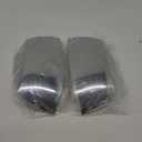 ABS Outside Side Rearview Mirror Cover Trim Sticker Compatible with Toyota Tundra 2007-2021 Crew Max Sequoia 2008-2020 Accessories(not applicable to models with turn signals) (Bright silver)