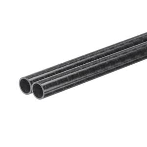 MECCANIXITY 2Pcs Carbon Fiber Tube 8 x 10 x 500mm Glossy Surface Rod 3K Roll Wrapped Pure Carbon Round Tubing for RC Airplane Multicopter