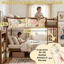 Ofiray-home Stuffed Animal Hammock, Bedside Stuffed Animal Storage Net Corner - Kids Nursery Wall Bedroom Home Decor, Cotton Bedside Toy Organizer Net with Tether, Stretches up to 47.25 In, Beige