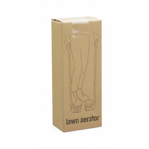 Manual lawn aerator for home gardens. Helps aerate soil to improve grass growth. Hand-operated, easy to use