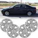 17" Hubcaps Wheel Covers for 2010-2012 Ford Fusion, ABS Hubcap Replacement for 10-12 Fusion Set of 4, 17 inch Sliver