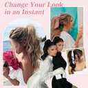 12" Short Ponytail Extension Claw Wavy Curly Jaw Clip In Pony Tails Fake Ponytail Natural Looking Synthetic Hairpiece for Women Light Brown P Blonde