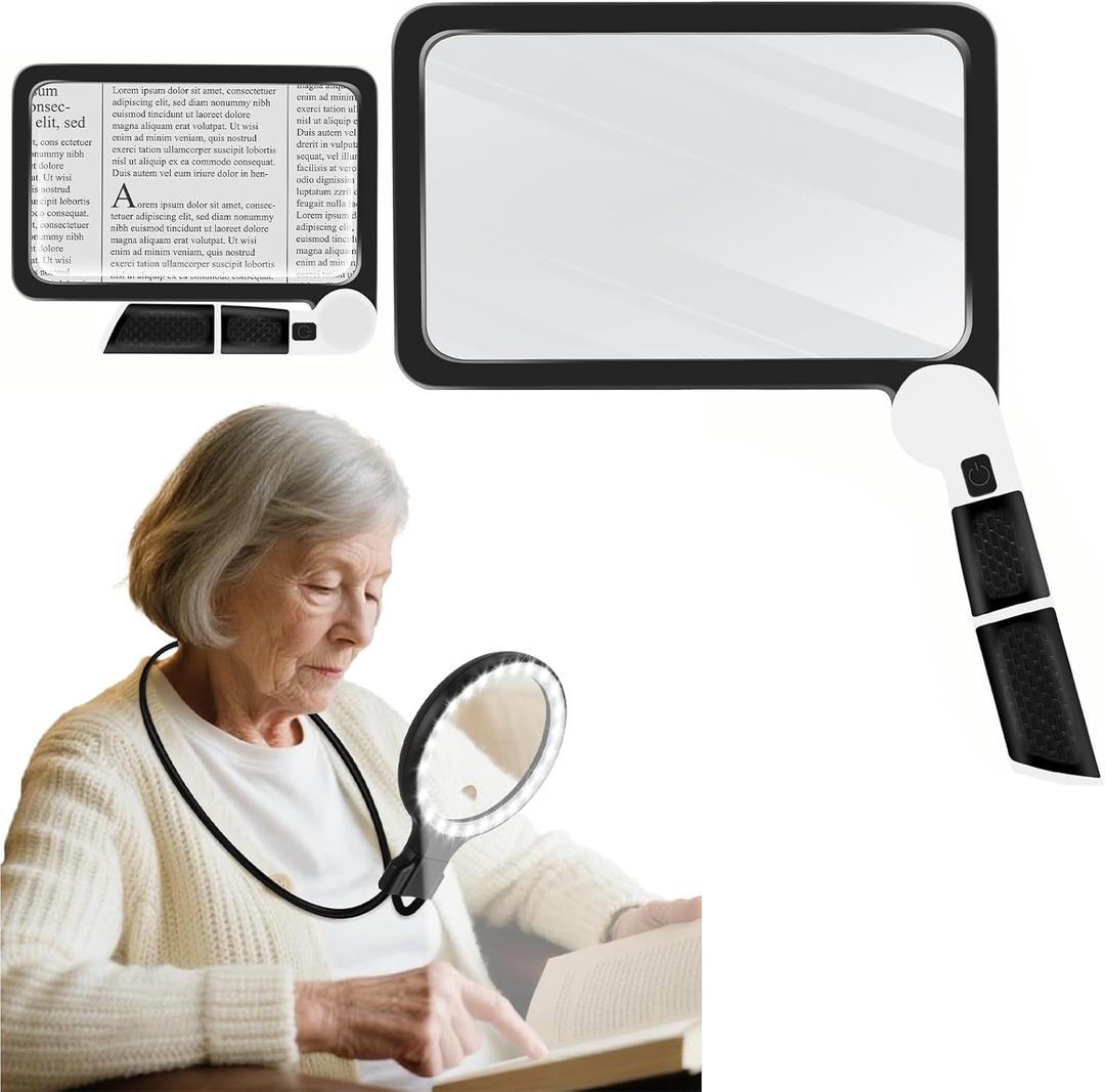 Handheld Magnifying Glass & Hands Free Magnifying Glass