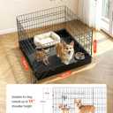 VEVOR Dog Playpen, 24 Inch 4-Panel Metal Puppy Pen with Waterproof Mat