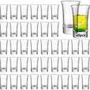 Aoeoe 40 Pack Shot Glass Bulk Set with Heavy Base, 1.5 Ounce Whiskey Shot Glasses, Clear Shot Glasses Set, Round Shot Glass Bulk, Small Shot Cups for Vodka, Whiskey, Tequila, Espresso, Liquor