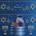 4 x The Dreidel Company 25-Pack Blue & Silver Hanukkah Milk Chocolate Coins, Hanukkah Design Menorah & Dreidel Design, Non GMO, Kosher Certified OU-D (BBD 02/11/27)