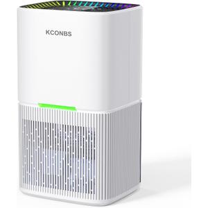 Dehumidifier, 60 OZ Water Tank, Dehumidifiers for Home, 60 OZ Portable Dehumidifiers for Home up to 500 Sq.Ft, 7 Color LED Light for Bedroom, Bathroom, Basement (White)