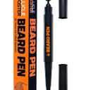 Beard Pen Filler for Men - Barber Styling Grooming Pencil - Waterproof Proof, Sweat Proof, Long Lasting Solution with Natural Finish - Cover Beard and Scalp Patches in Seconds - Black 1 Pack