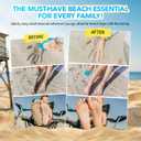 SHAKALO Sand Removal Bag Talc-Free Sand Remover for Beach Days Helps Remove Grains from Skin Without Water Portable Microfiber Beach Accessories Must Haves for Hands, Feet, and Legs Pack 1