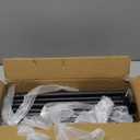 Over The Table Rod Stand with Clamps Adjustable 28"-69" Tall 31"-98" Length Table Arch Stand Hanging for Wedding Birthday Party Halloween Christmas Party (Black)