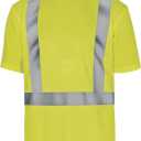 L&M® Hi Vis T Shirt ANSI Class 3 Reflective Safety Lime Orange Short Long Sleeve HIGH Visibility Size XL