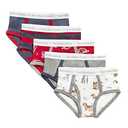 Burt's Bees Baby Toddler Boys' Underwear, Organic Cotton, Tag-Free Comfort Briefs, Pack of 5 as 6-7Y