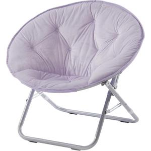 Urban Lifestyle Micromink Foldable Saucer Chair, Lavender, 1 Count