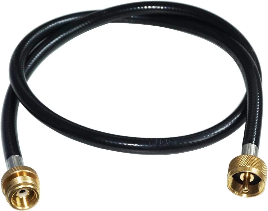 DOZYANT 5 Feet Propane Torch Extension Hose for Propane Tree Distribution Tree Post Assembly 1" x20 Male Throwaway Cylinder Thread - T and Y Connector