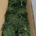 9ft Pre-Lit Christmas Garland, Artificial Lighted Norfolk Pine Garland with Multi-Color Lights, Battery Operated Garland for Mantle Stairs Table Fireplace Xmas Decorations