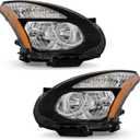 for 2008-2013 Nissan Rogue Headlights Chrome Pair