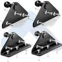ARANA 10MM Gas Strut Mounting Brackets, Ball Stud Mount Bracket for Universal Lift Supports Shocks Spring Kits Hardware 4PCS with 16 Screws (Only Fits 10mm Ball Head)