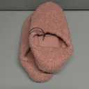 HomeTop Women's Fuzzy Curly Fur Memory Foam Loafer Slippers with Polar Fleece Lining (9-10, Pink)