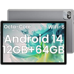 Tablet, 10.1 Inch Android 14 Tablet Octa-Core, 12GB RAM+64GB ROM 1TB Expand, 2+8MP Camera, BT5, Tablets PC 2.4/5G WiFi 6,1080 IPS FHD Screen, Tablets Android Gifts for Men Women