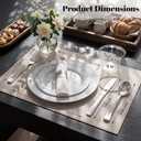 WDF Partyware 350Piece Silver Plastic Dinnerware Set for 50 Guests - Silver Plastic Plates with Cutlery Include:50Dinner Plates-50Dessert Plates-50Pre Rolled Napkins with Silverware Party Wedding