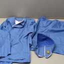 fun shack Flight Attendant Costume Women Blue, Retro Airline Stewardess Outfit with Hat & Gloves S
