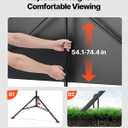 VEVOR Projector Screen with Stand, 80 Inch 160 Wide Angle Indoor Outdoor Projection Screen, 16:9 4K HD Wrinkleless Portable Tripod Screens with Carry Bag, for Movie Home Theater Office Presentation